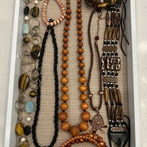 Elegant Multi-Color Beaded Necklace/ bracelet Set-10 pcs